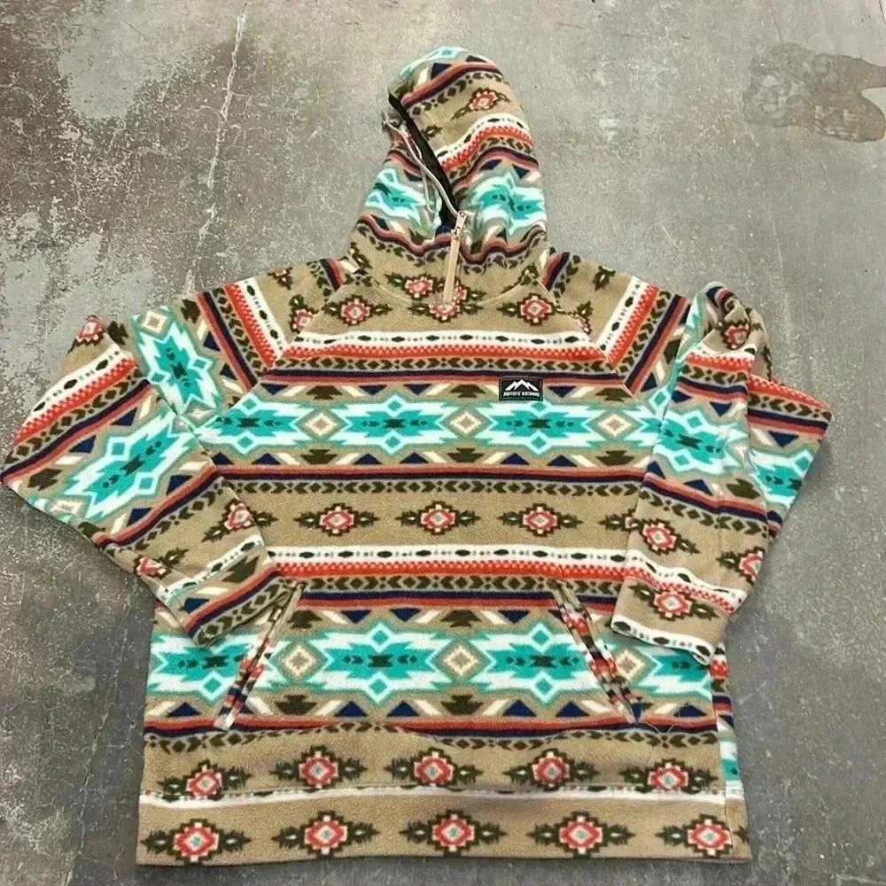 Massive outdoor aztec southwest fleece hoodie